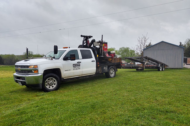 Moving an 1800 pound shed using four 10 Harbor Freight wheels and tires